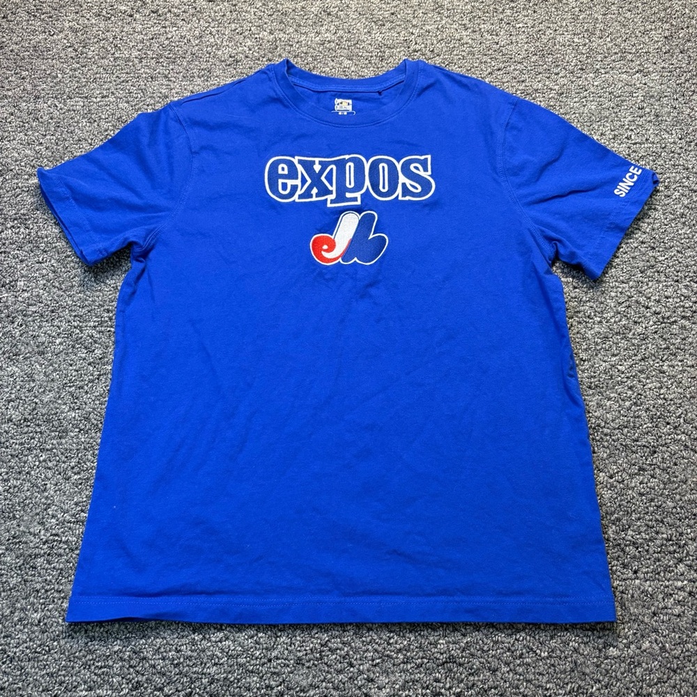 Montreal Expos Vibrant Blue Tee Cooperstown Collection Medium